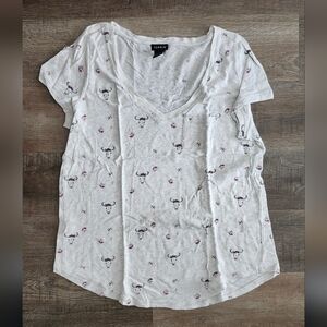 Torrid Cream Bull Graphic V-Neck Tee